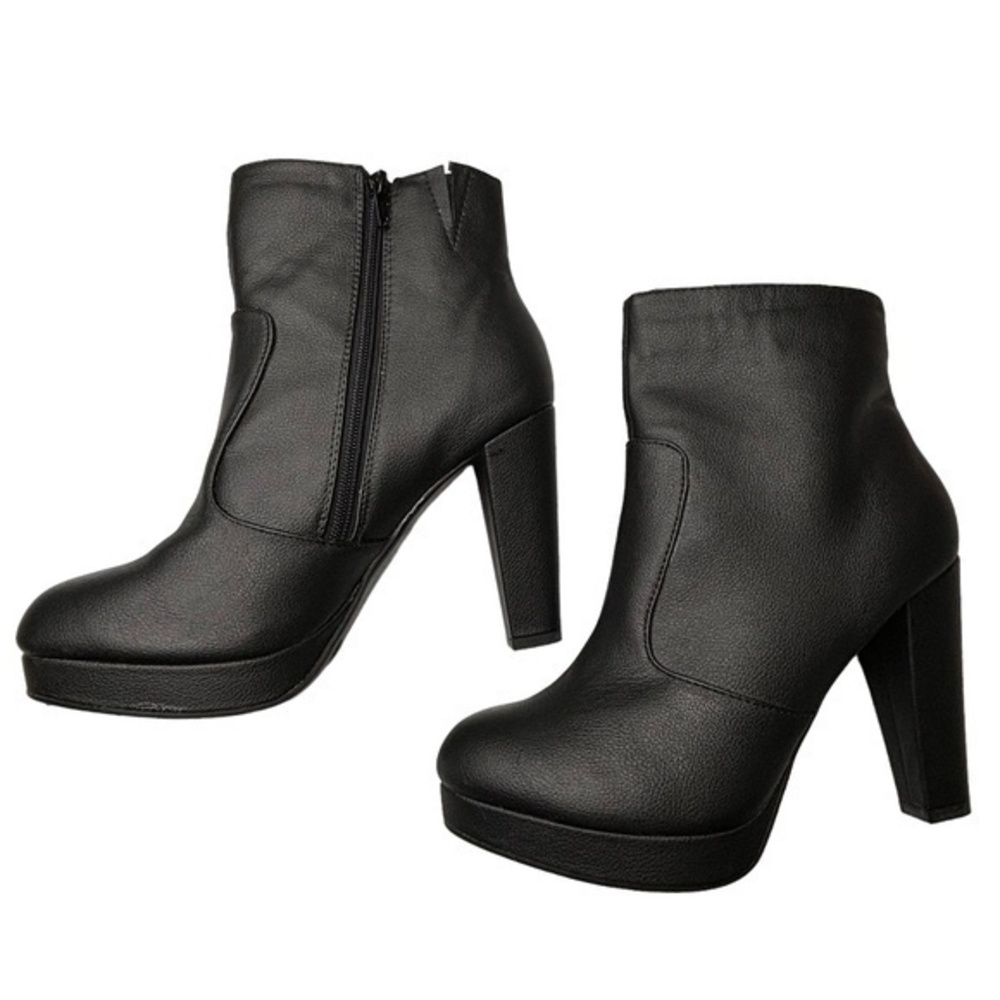 Charlotte Russe Ankle Boots Tam Black Size 9 Platform High Heel Booties